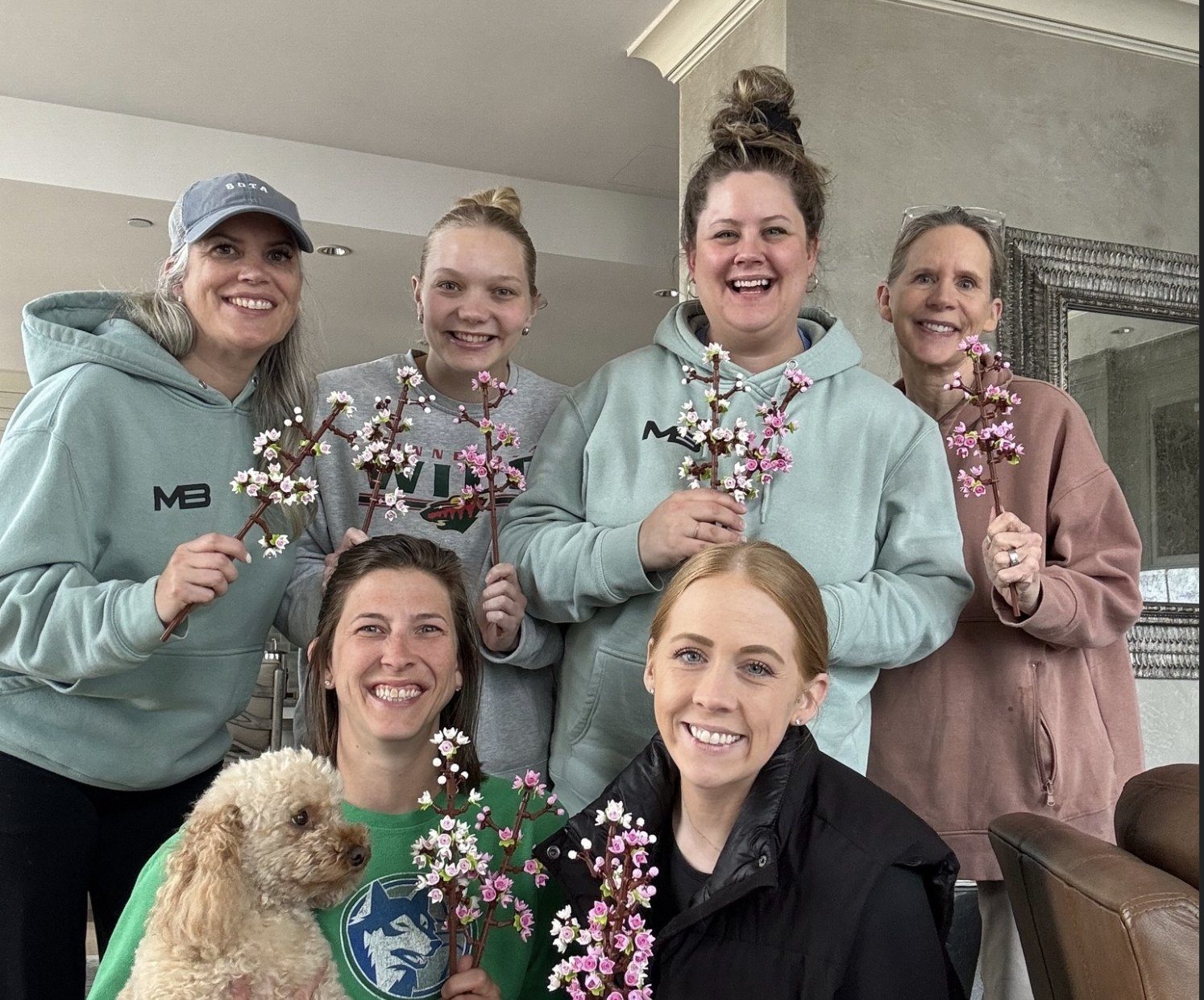 The team together in MB hoodies