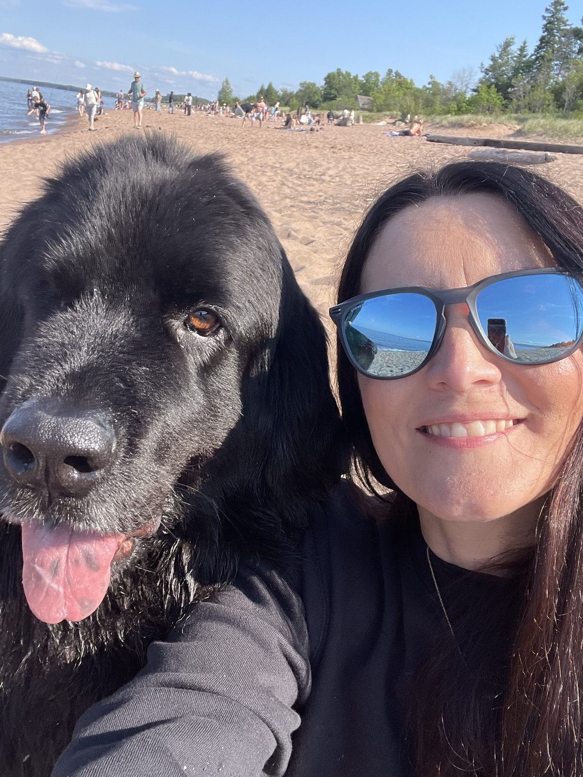 At the beach with the dog