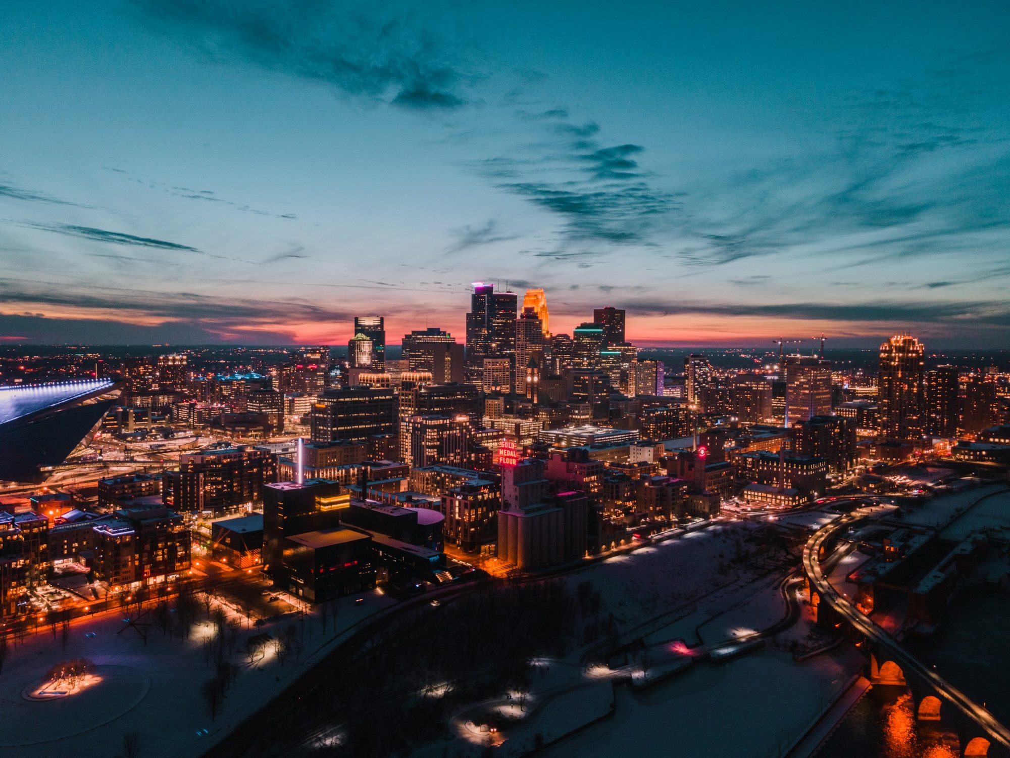 Minneapolis at blue hour