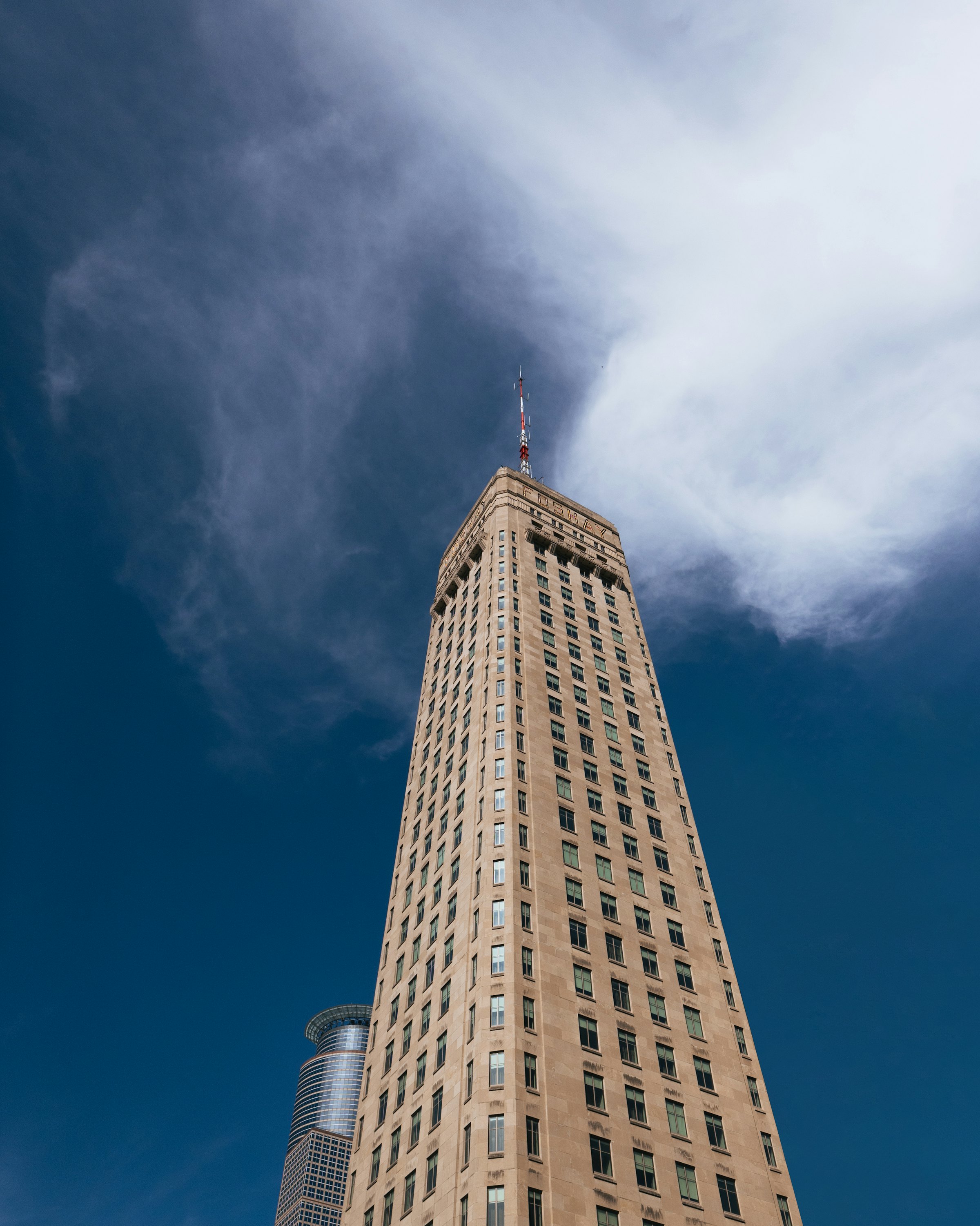 The Foshay Tower above the Minneapolis skyline