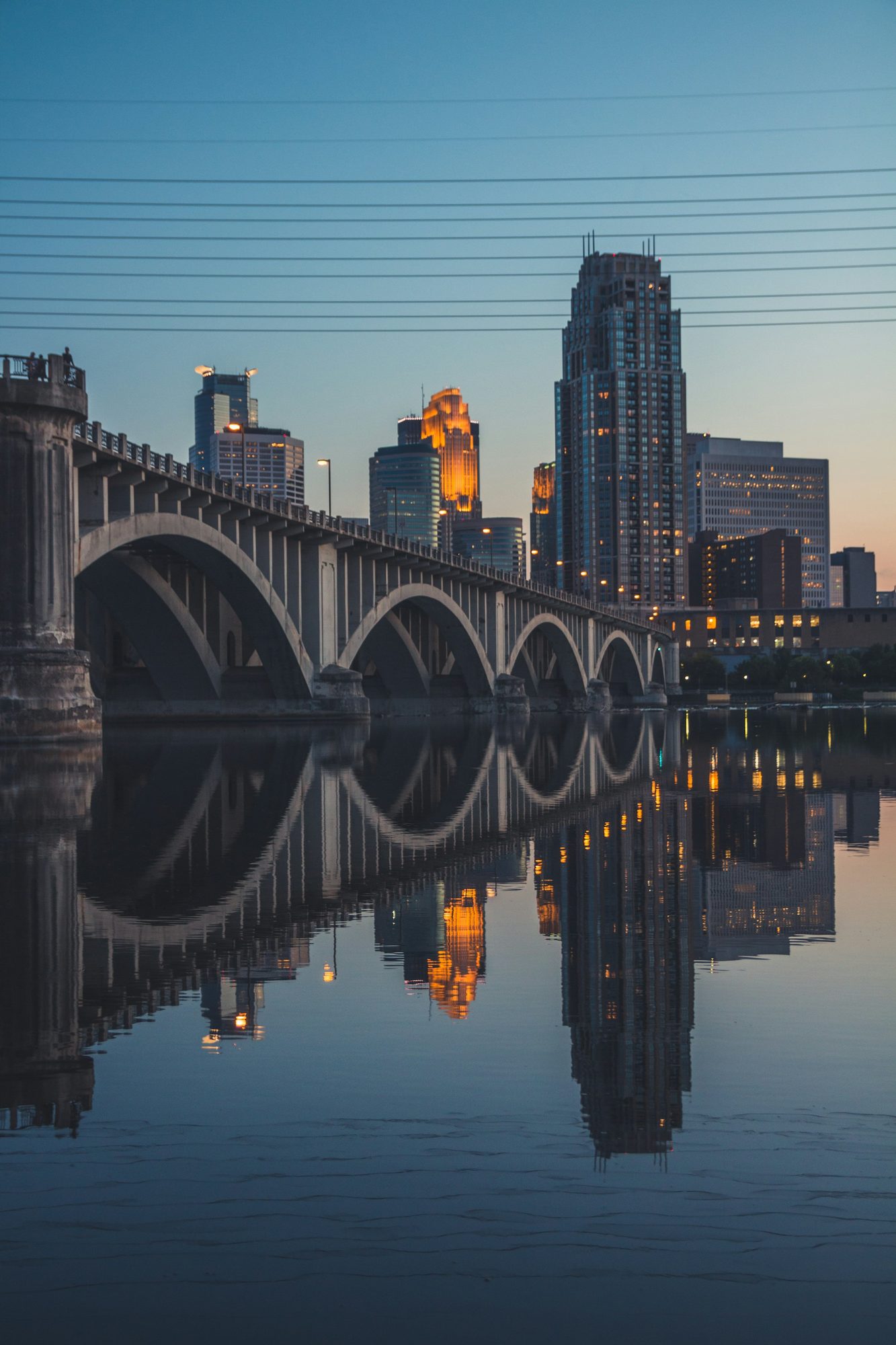 The Third Avenue Bridge over the Mississippi in Minneapolis