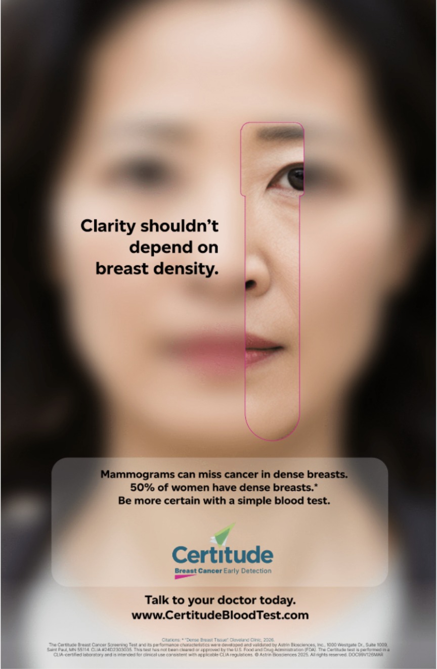 Certitude by Astrin Biosciences: clarity shouldn&rsquo;t depend on breast density