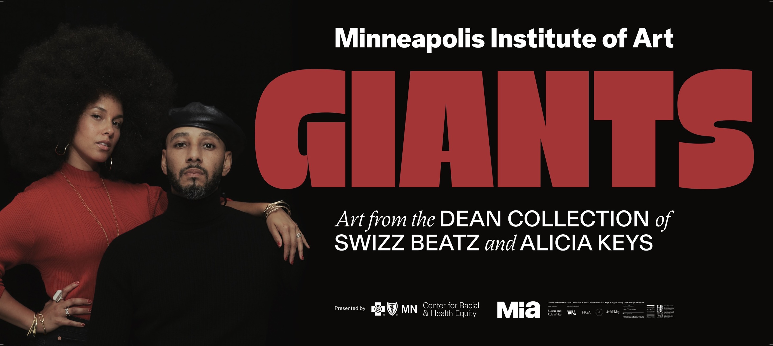 Mia Giants exhibition out-of-home board: Art from the Dean Collection of Swizz Beatz and Alicia Keys