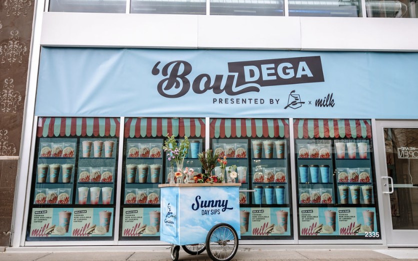 Caribou Coffee  Milk Bar campaign creative