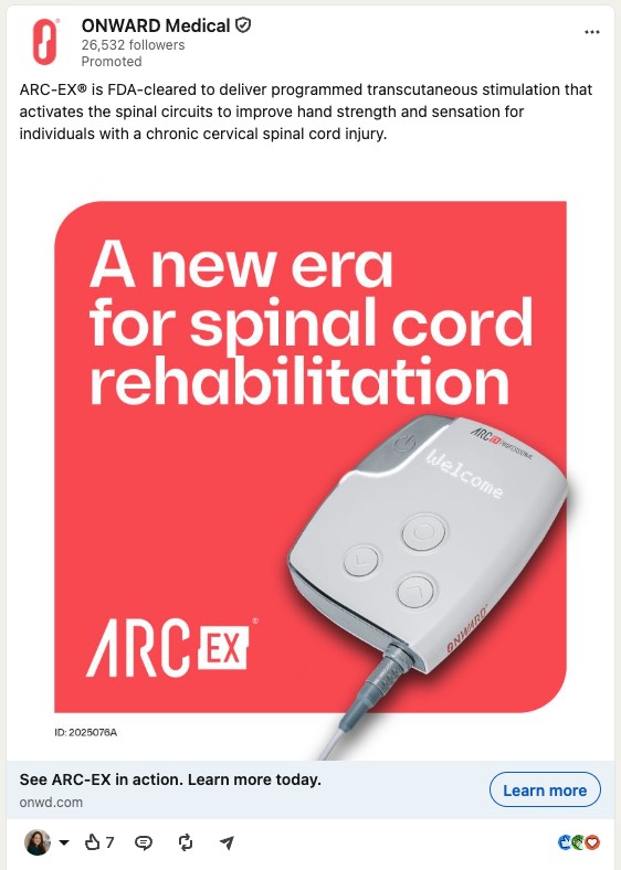 ONWARD Medical campaign creative